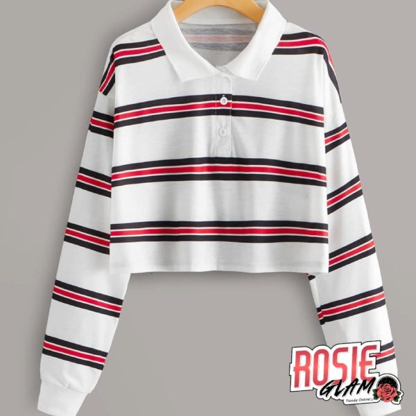 Hoodie Rayas Rojas Negras