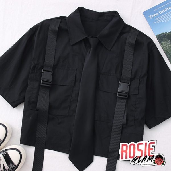 Camisa Tipo Cargo Negro