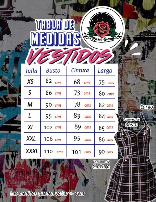 Tabla Medidas Vestidos