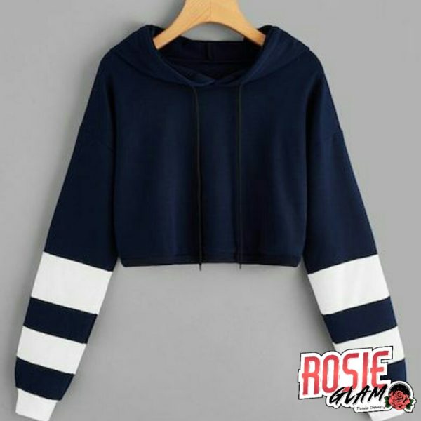 Hoodie Corto Azul