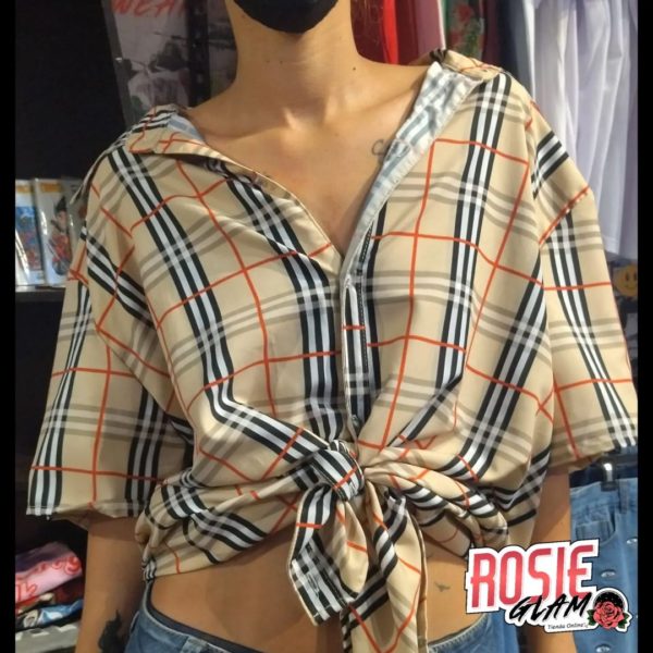 Camisa Escocesa Beige