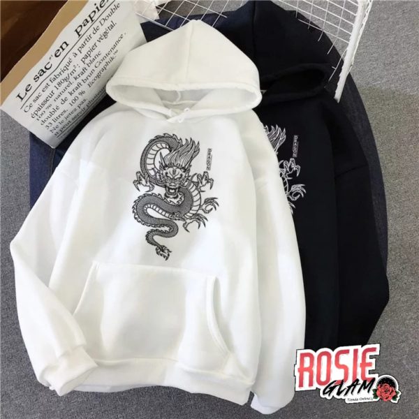 Hoodie Dragon Negro