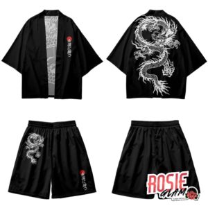 Conjunto Kimono Dragon Blanco - Rosieglam