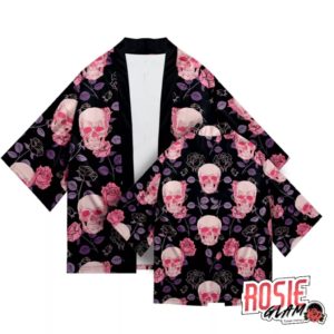 Kimono Calaveras Rosado