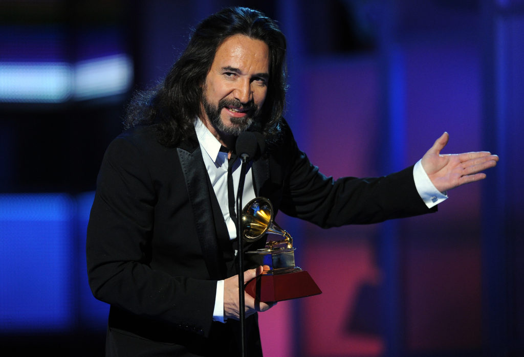 Singer Marco Antonio Solis speaks on sta