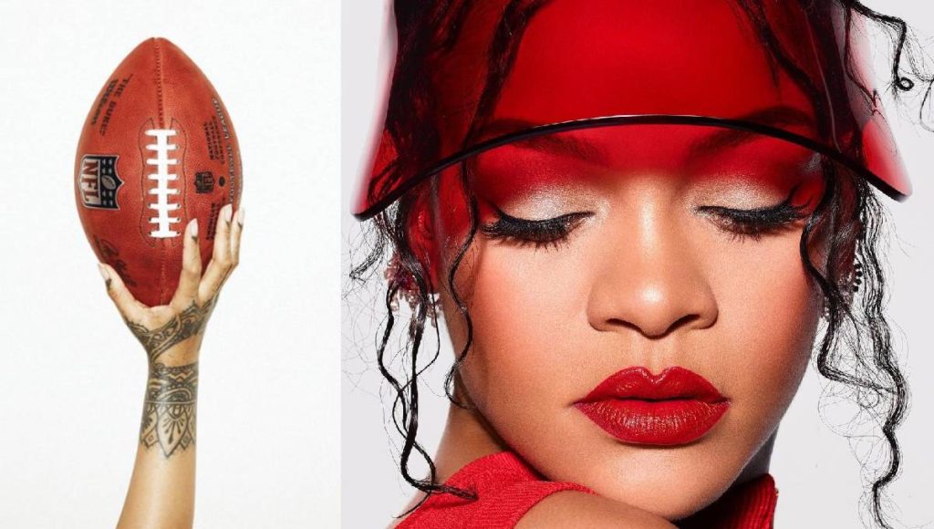 ▷ Rihanna en el show del Super Bowl 2023