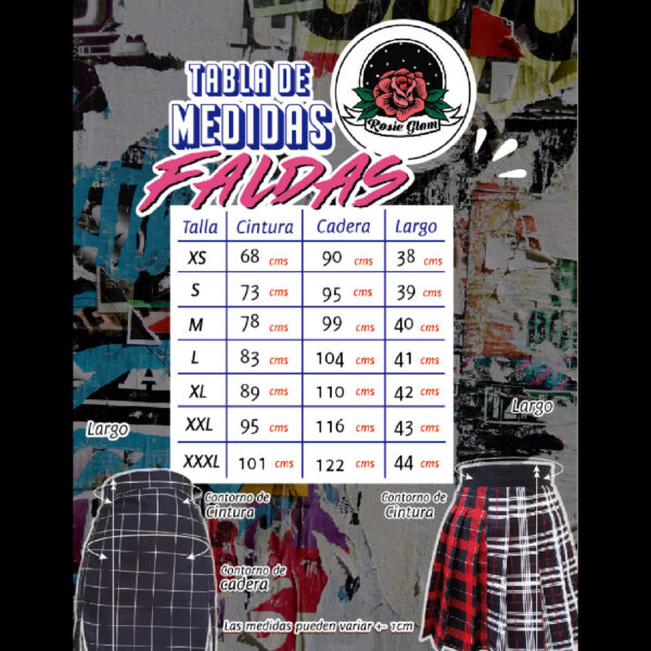TALLA FALDA MUJER