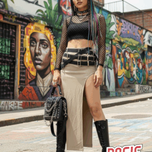 Falda Asimétrica con Cinturones - Rosieglam