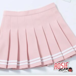 Falda Plisada de Lino Rosa y Lila - Rosie Glam