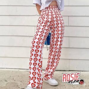 Sudadera Corazones Tiro Alto Bota Recta Mujer - RosieGlam