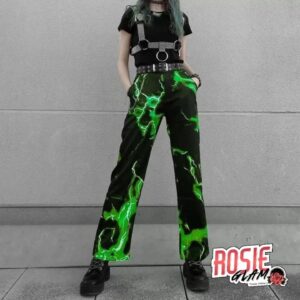 Pantalón Rayos Verdes Unisex  - RosieGlam